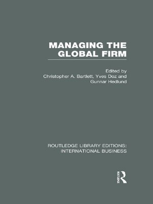 cover image of Managing the Global Firm (RLE International Business)